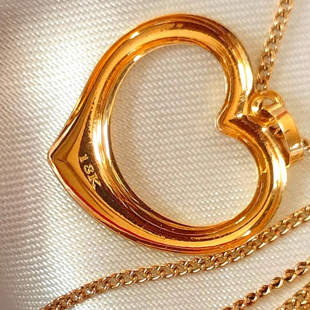 18KT Gold ๐ช Heart .5" .25gms Mother Daughter (2) Available Sold Separately - Picture 2 of 5